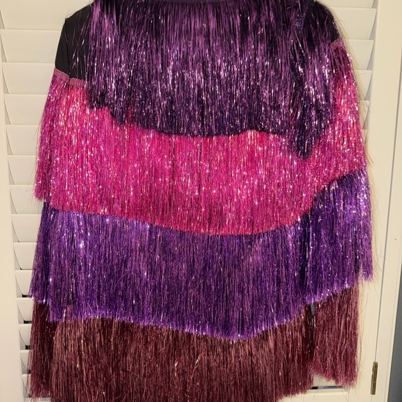Nasty Gal Purple and Pink Fringe Jacket - Picture 3 of 3